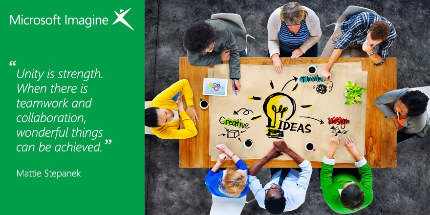 MSFTImagineAR's tweet image. Here is a good piece of advice for all our #ImagineCup teams. #StudentDevs #WisdomWednesday