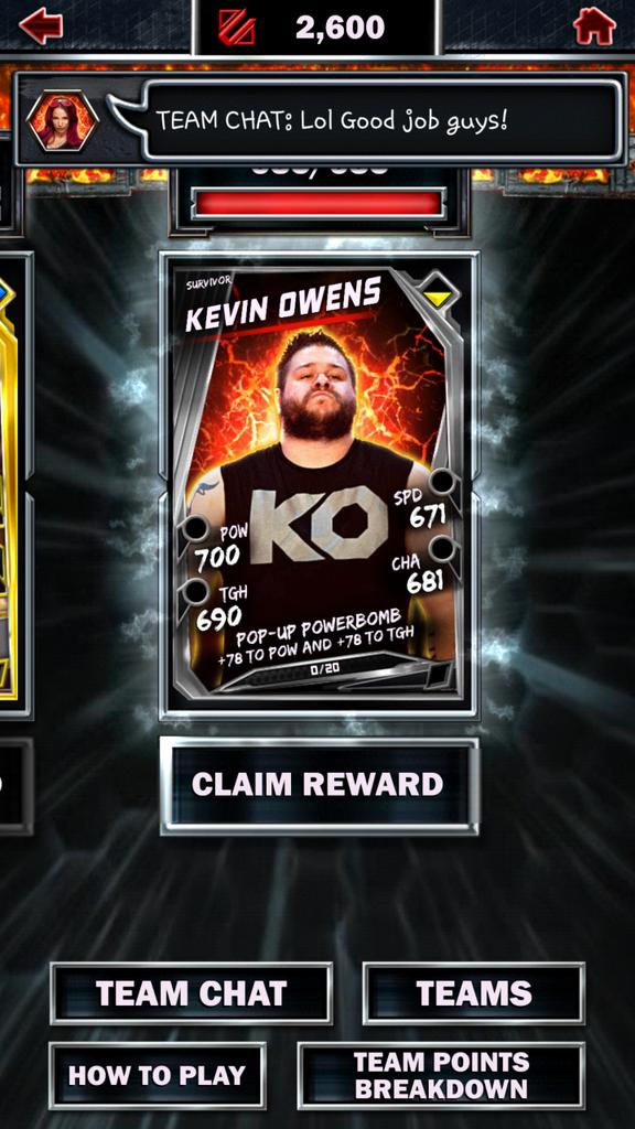 mrnunnsupercard's tweet photo. Another team rtg done and that's a survivor pro!!! Great team effort again. @WWESuperCard https://t.co/IF6bBIJVOX