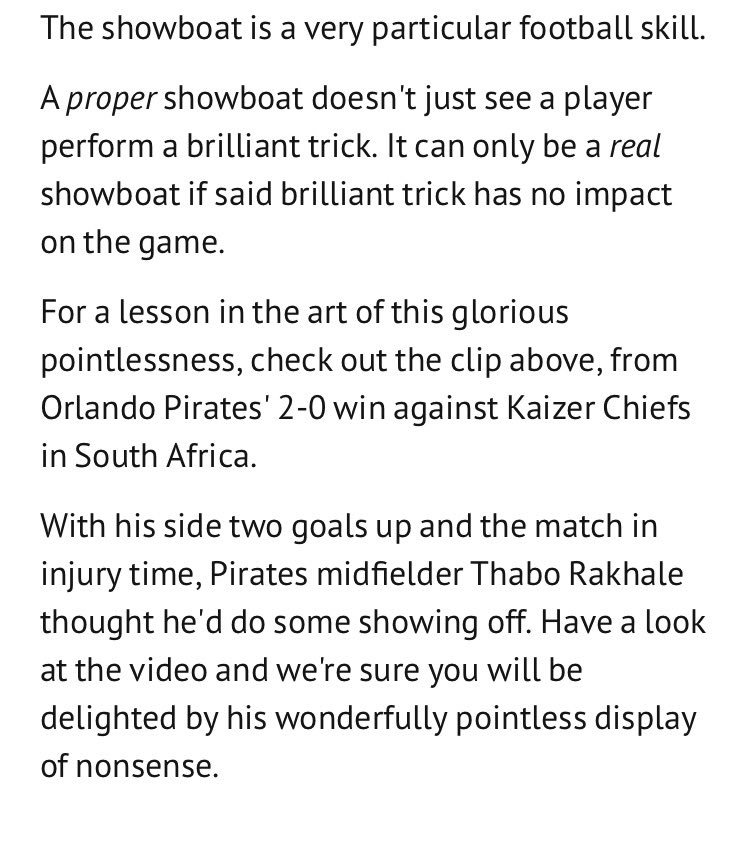 LwandleMkh_'s tweet photo. Congratulations Thabo Rakhale you made it to the UK newspapers with your ridiculous pointless tricks 😂 @robertmarawa https://t.co/Ib9Ai9w7qY