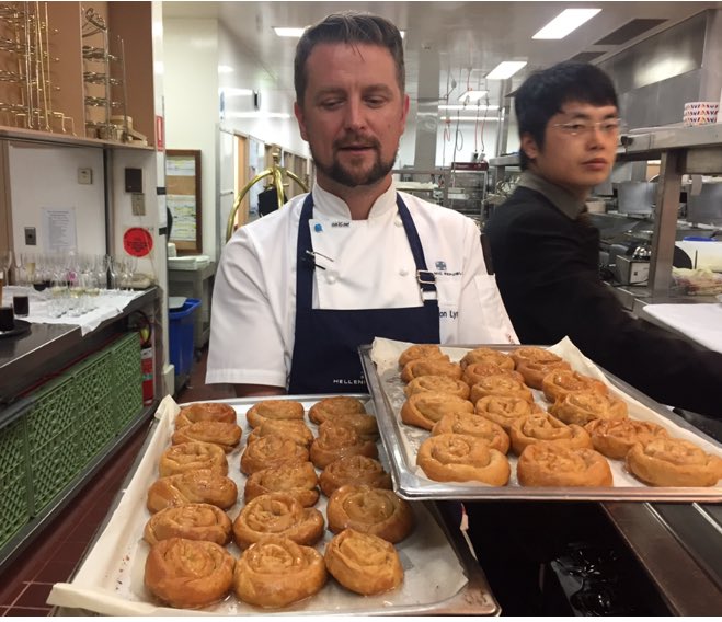 HellenicRep's tweet photo. Hellenic takeover @MelbaRestaurant just getting started - a LOT of baklava to get through! https://t.co/RBrgOJxX7c