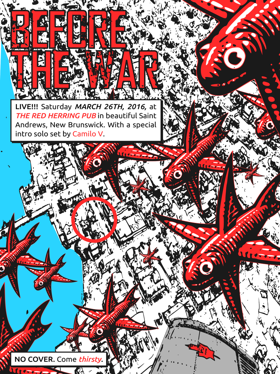 BeforeTheWarNB's tweet photo. Weird funky party incoming, @RedHerringPub! See you March 26 @TownofStAndrews. #live #music #nocover https://t.co/aMITXhu95V