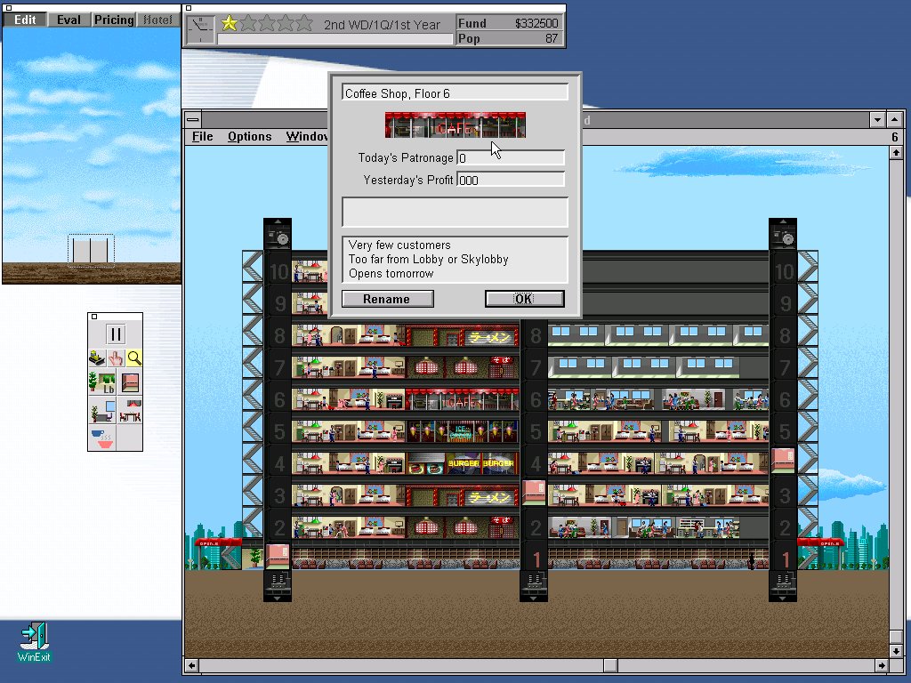 MiracleMan82's tweet photo. WINDOWS WEDNESDAY: Why bother building a city when you can create the perfect building in SIM TOWER #retrogaming #pc https://t.co/xzWUBZEjIT