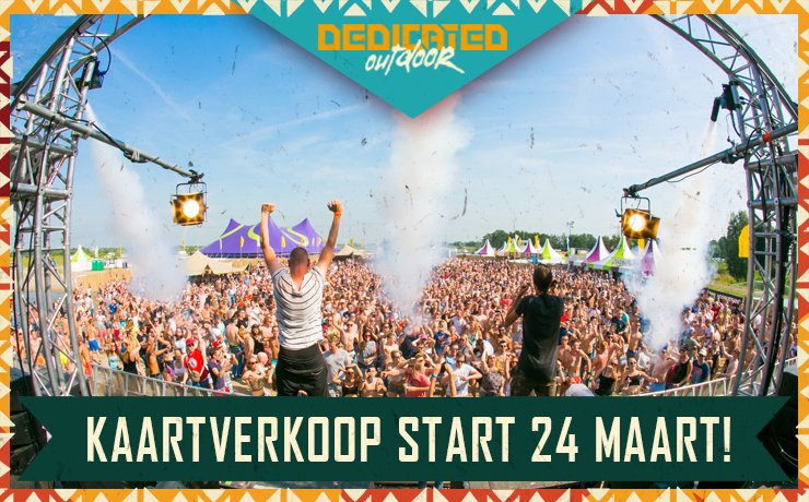 Deze zomer verkassen we opnieuw naar buiten!! #DedicatedOutdoor | 9 juli 2016 | Cattenbroekerplas, Woerden | €22,50