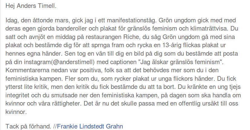 JonEkerwald's tweet photo. Anders Timell vilken jävla pajas. https://t.co/tIWTJf9D4g
