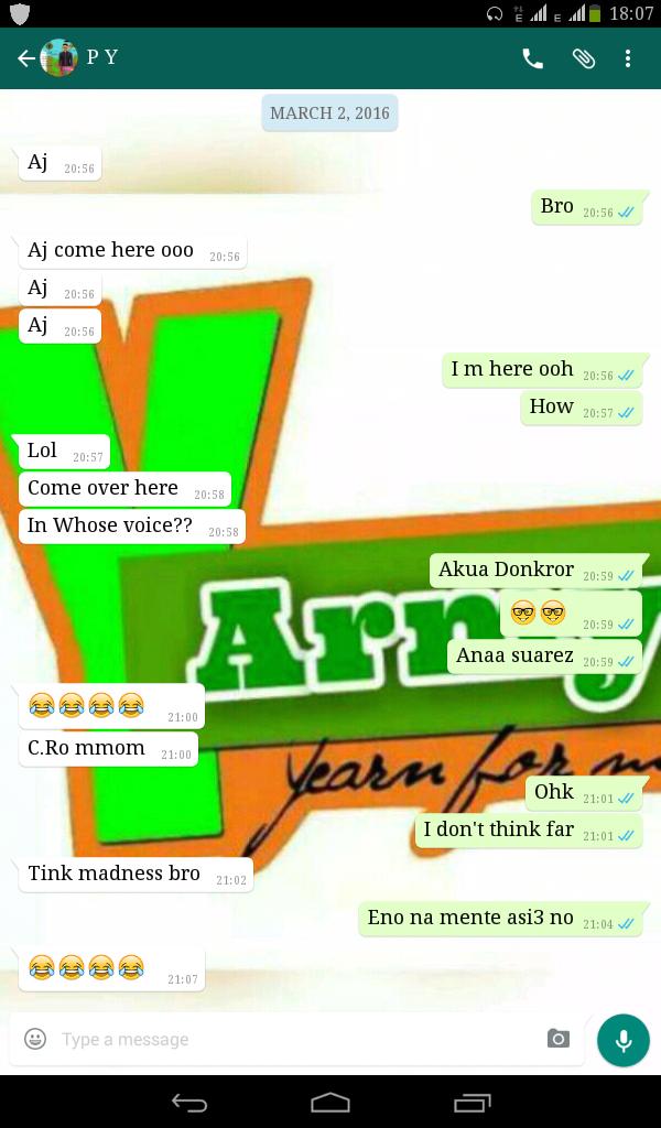 AjemanNana's tweet photo. Its mor than fun chatting wit @oteng_kennedy  😜😸😹😀😁😂 #Djslimpp @DJSLIMPPGR @KPVPGroup https://t.co/3GBvAmq9Lt