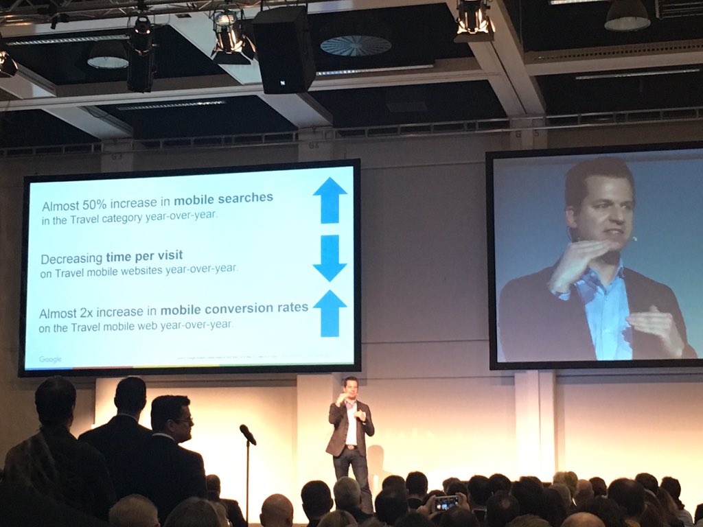 .<a href="/google/">Google</a> showing a 50% increase in travel searches on mobile year over year #ITBBerlin #ITB2016 #travel