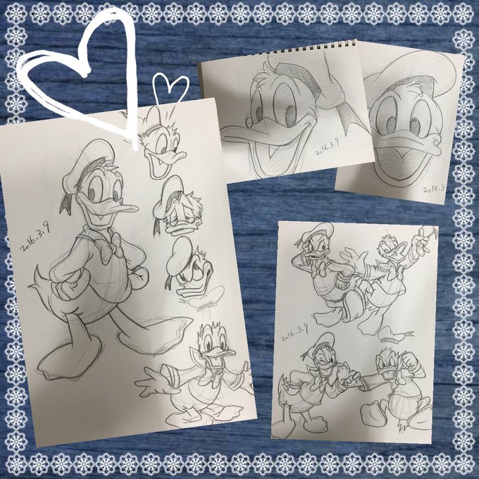 ドナルドとデイジーのtwitterイラスト検索結果