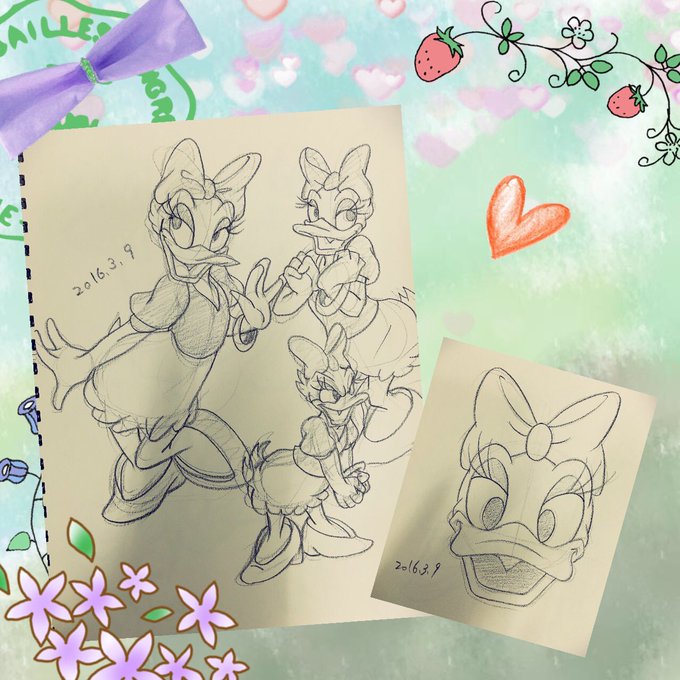 ドナルドとデイジーのtwitterイラスト検索結果