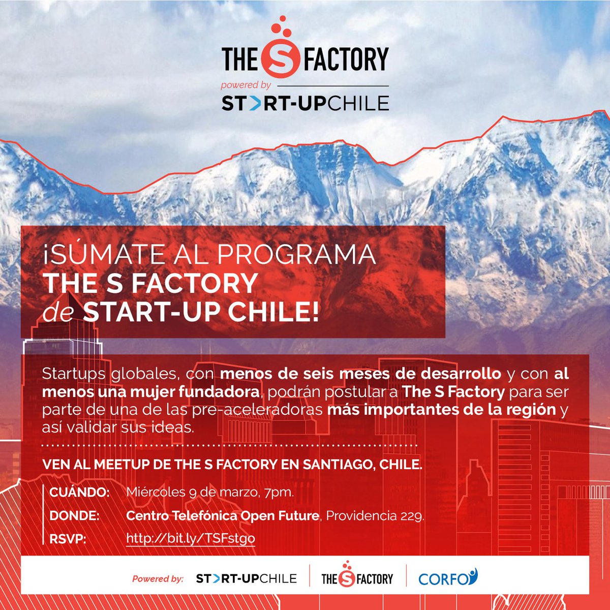 startupchile's tweet photo. Hoy se realizará un #MeetUp en #CETOF para aclarar todas las dudas que puedas tener sobre el proceso de postulación! https://t.co/pwfUwdx62O