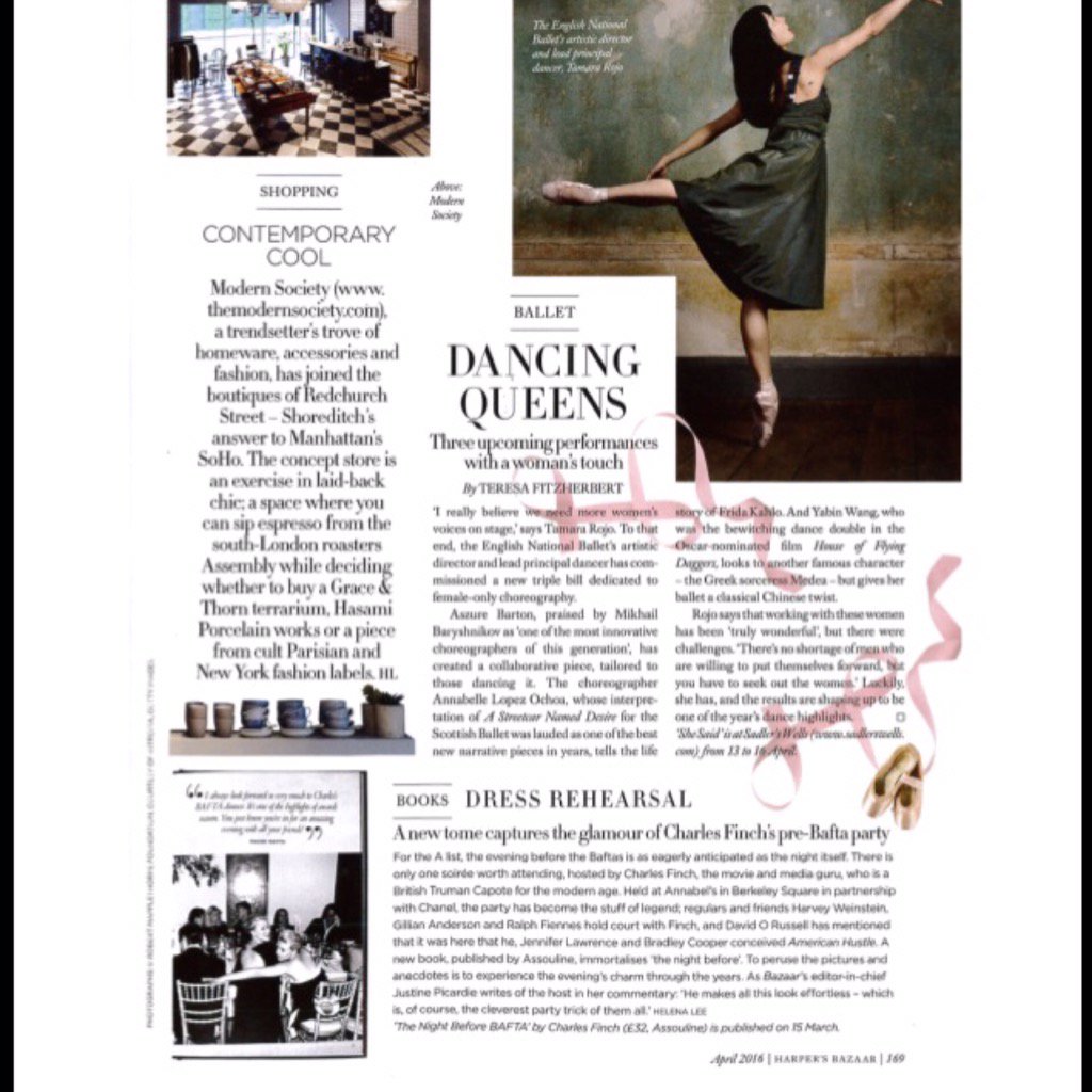 Great shout out for <a href="/modernsocietyUK/">The Modern Society</a> in <a href="/BazaarUK/">BazaarUK</a> April edition!