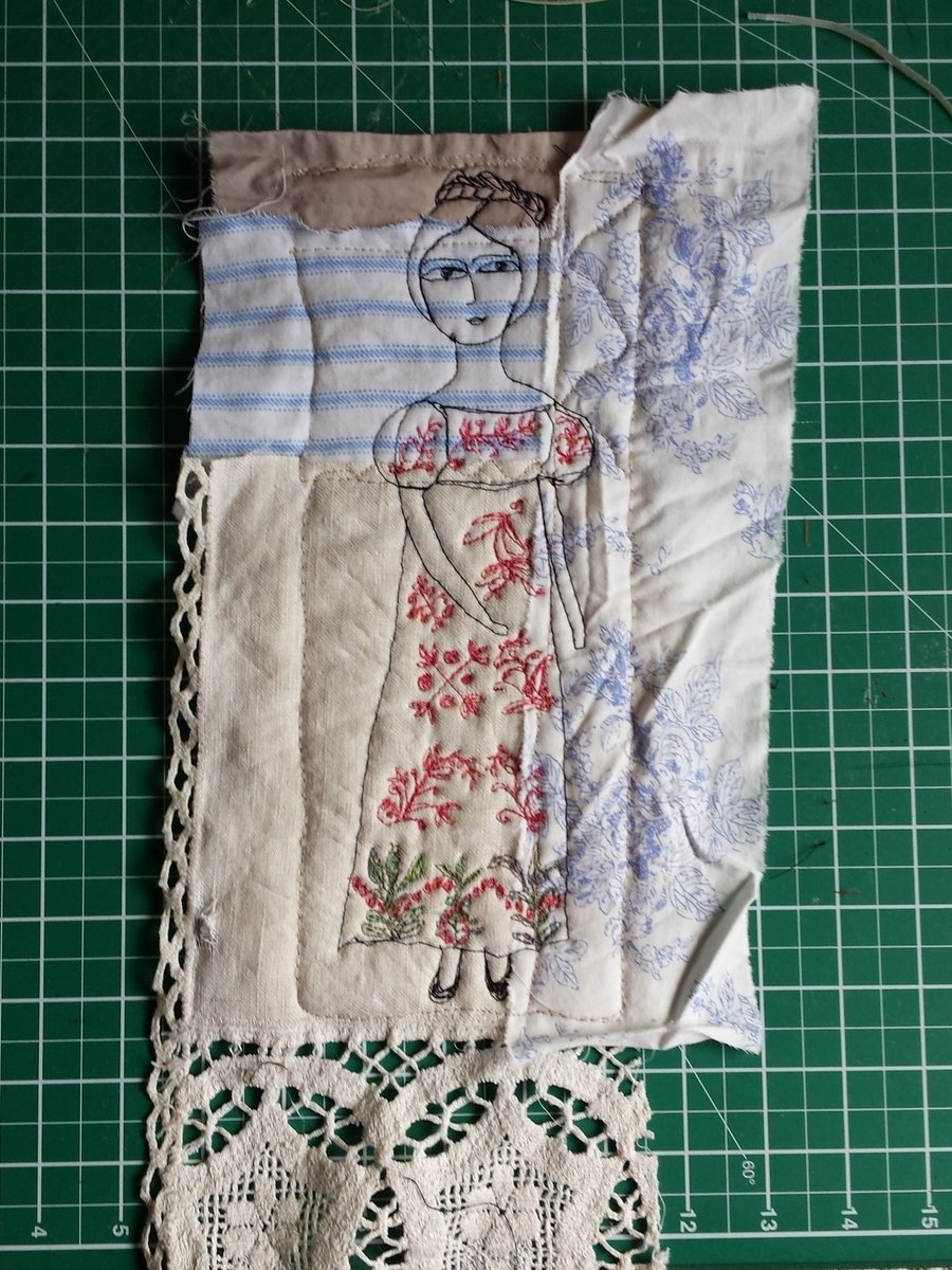 #stitchoff #ladysmagproject  Scraps fabric