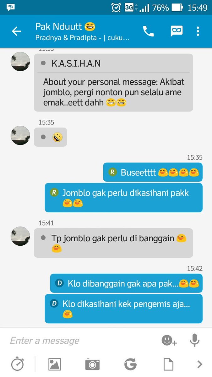 gintul_ginta's tweet photo. Setiap buat pm jomblo..selalu pak @AgungJerry comment 😰😰😰 https://t.co/YStCdniJTc