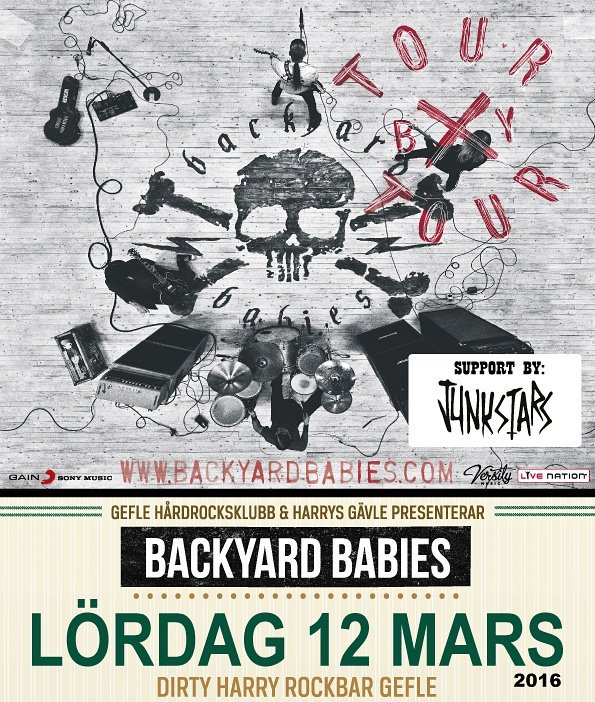 GefleHardrock's tweet photo. JUSTERING SPELTIDER! kl 22 Junkstars - kl 23 Backyard Babies (dörrarna öppnar kl 21) \m/
@bbabiesofficial #junkstars https://t.co/qNspdua2ug