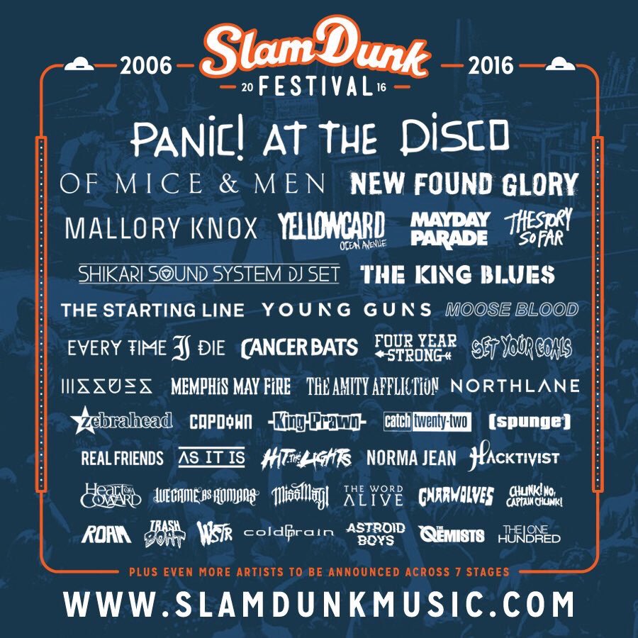 wstrband's tweet photo. Last year we watched, this year we play. Catch us at @SlamDunkMusic 2016 https://t.co/25ZGxlRoKl