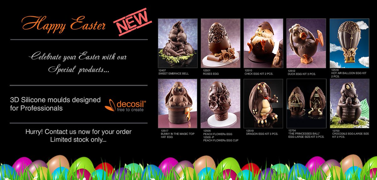 lmiuae's tweet photo. Celebrate your #Easter with our Special products. 3D #Silicone moulds from #Decosil. Contact us now for your order. https://t.co/fOqDrVOWU1