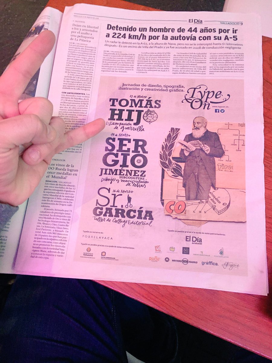 typeoneventos's tweet photo. Salimos en @DiadeValladolid YEAHHH!! #TypeOn2016 @PatioHerreriano @roofmph https://t.co/Q3UCimPzE8