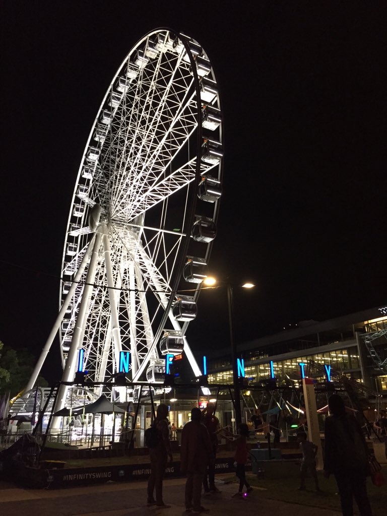 CSIRO's tweet photo. Fancy generating some renewable energy? Come and check out our #infinityswing at Southbank as part of @WSFBrisbane https://t.co/DgXnyqQdT4
