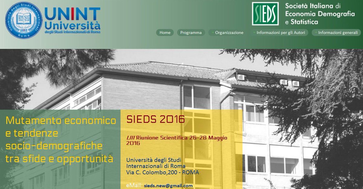 _SIEDS's tweet photo. Register to the  2016 SIEDS  #ScientificMeeting Economic Change #Socio-demographic Trends https://t.co/ROH96DfV5g https://t.co/gwfvXKMfTP