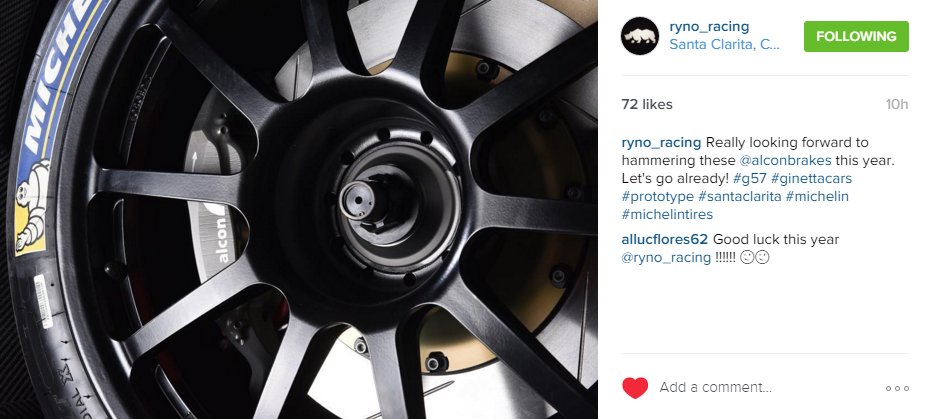 AlconUK's tweet photo. Looks like someone is excited ;) Best of luck @RacingRyno #Ginetta #G57 https://t.co/AfDj0WrKof