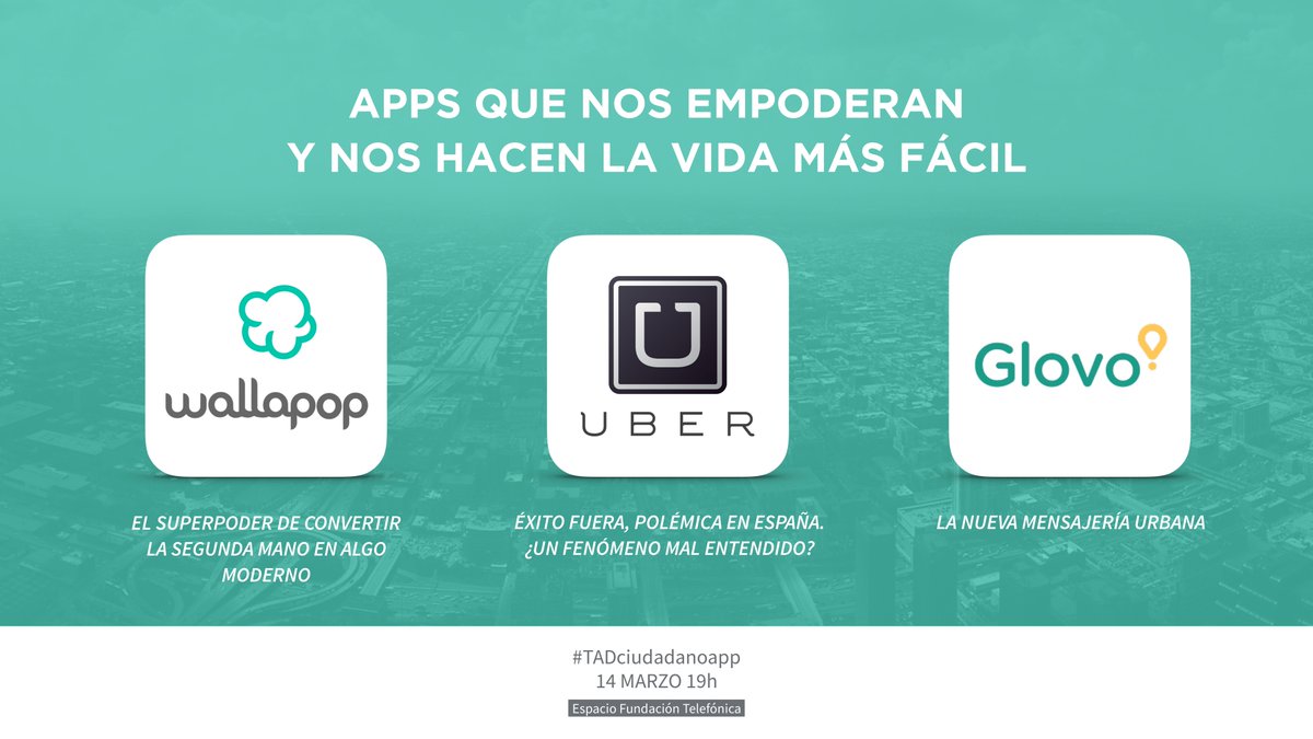 oscarhormigos's tweet photo. ¡Consigue ya tu entrada para #TADciudadanoapp el próximo lunes en @EspacioFTef! https://t.co/O8jsZieEJb https://t.co/MBEDe3g8sW