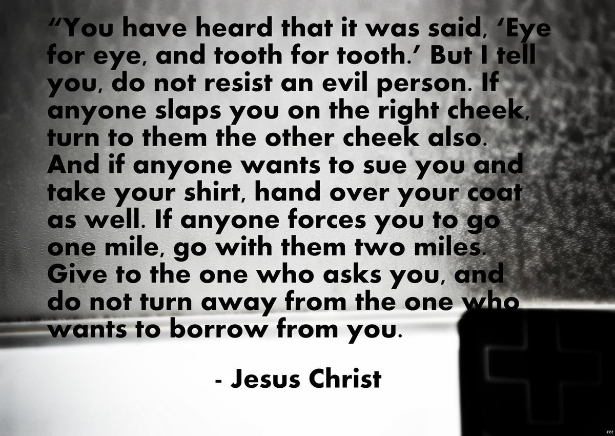 CJBarnett94's tweet image. #eyeforaneye #toothforatooth #jesuschrist #religion #love