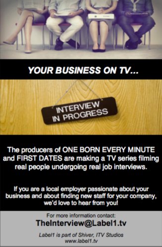 New #TV doc series on the hunt for passionate employers! If this is you, Get in Touch! #WednesdayWisdom