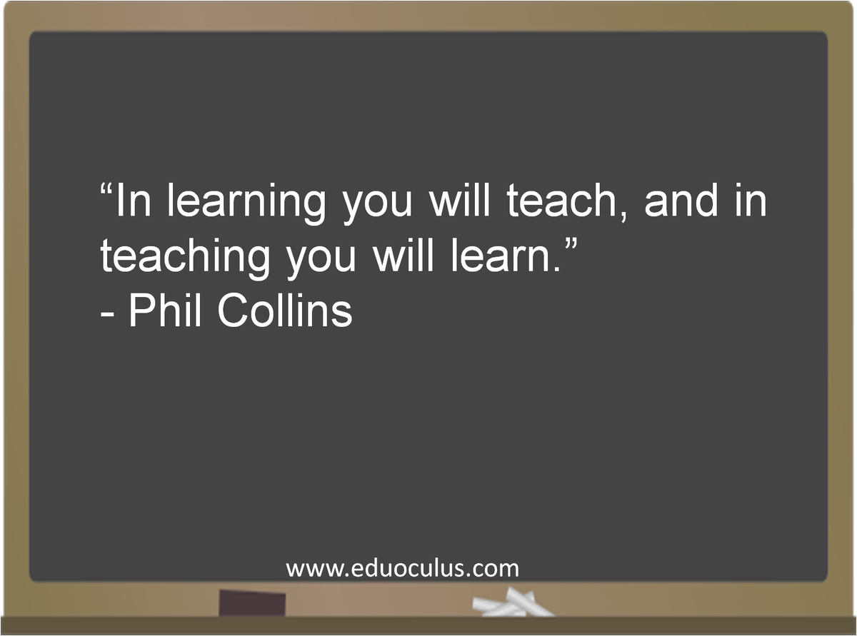 EduOculus's tweet photo. “In learning you will teach, and in teaching you will learn.”
- Phil Collins https://t.co/zQmP4UWNaf
