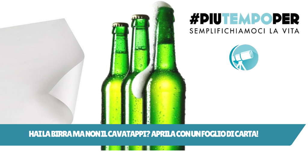 piutempoper's tweet photo. Dopo #RomaReal vuoi una #birra per dimenticare ma manca il cavatappi? Prova con un foglio! https://t.co/UahqvyiQd3 https://t.co/kUUiGHU7b4
