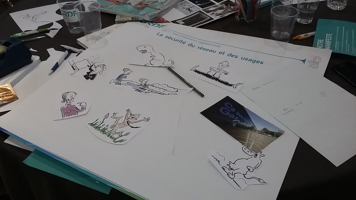 ClaudieGuillou's tweet photo. Sympa l atelier créa pr illustrer les axes du #PEGRDF ! A l'ouest on manque pas d'imagination !!! 😆 @GRDF @WLGaz https://t.co/pPLYIx03a4