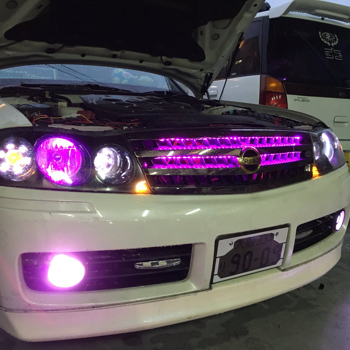 Technical Style マフラー加工 車高調取り付け ラッカラーチャー取り付け ホイールネオン ヘッドライト加工と いつもありがとうございます だんだんエロかっこよくなっていきますね T Co Kwbt2p8ze2