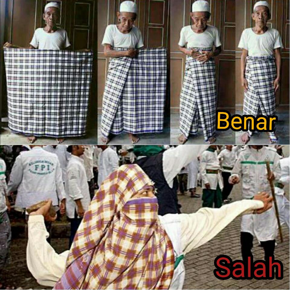 Cara memakai sarung....