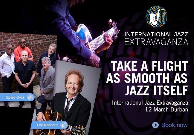 flysaa's tweet photo. Win 1of4 double tickets to the #InternationalJazzExtravaganza in Dbn. Retweet &amp; tell us why you should go. T&amp;Csapply https://t.co/Stj4LeVKv7