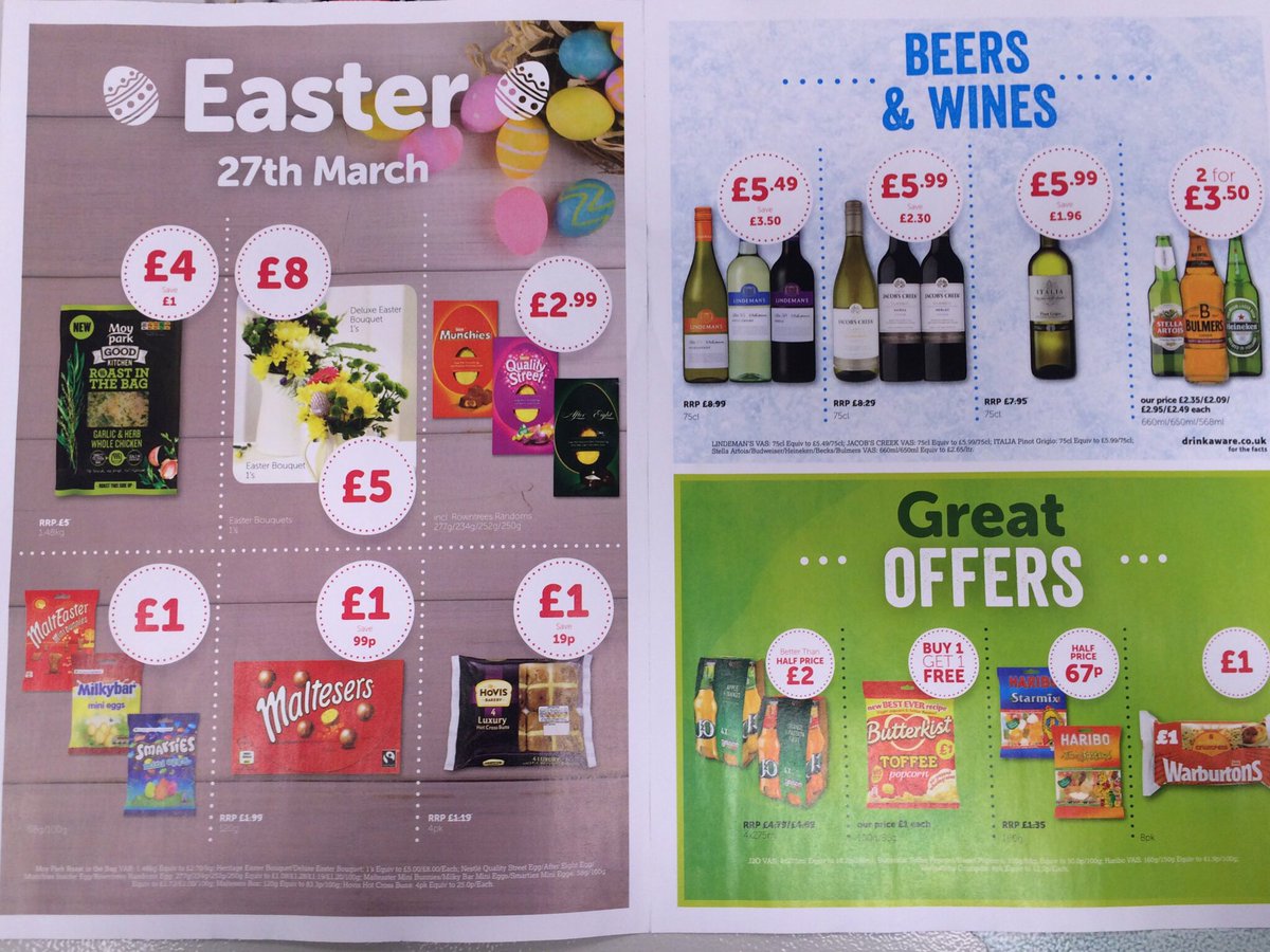 NEW OFFERS have arrived in store, including our £3 meal deal! Pop in for #lunch or stock up for #Easter @MGcomment