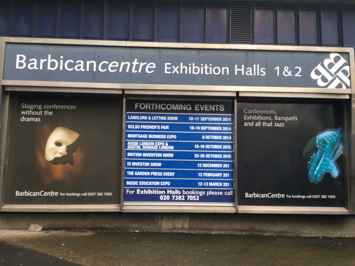 Here we are! Ready for day 1 of the #Landlord &amp; #Lettings show at the #Barbican, #London.