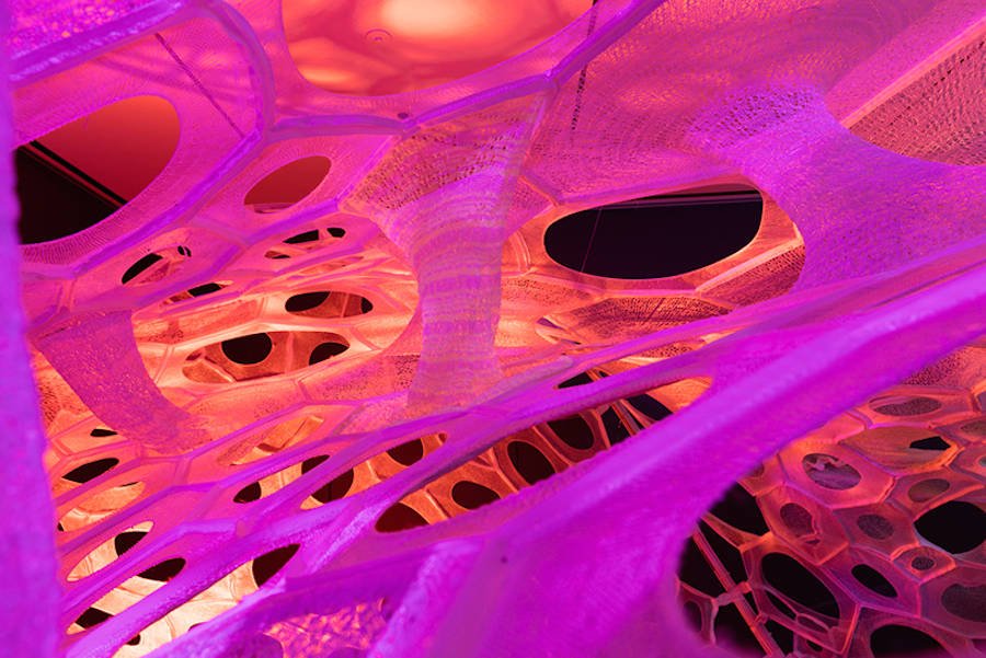 3D Printed Web Installation Playing with Light bit.ly/1OYJ8PX