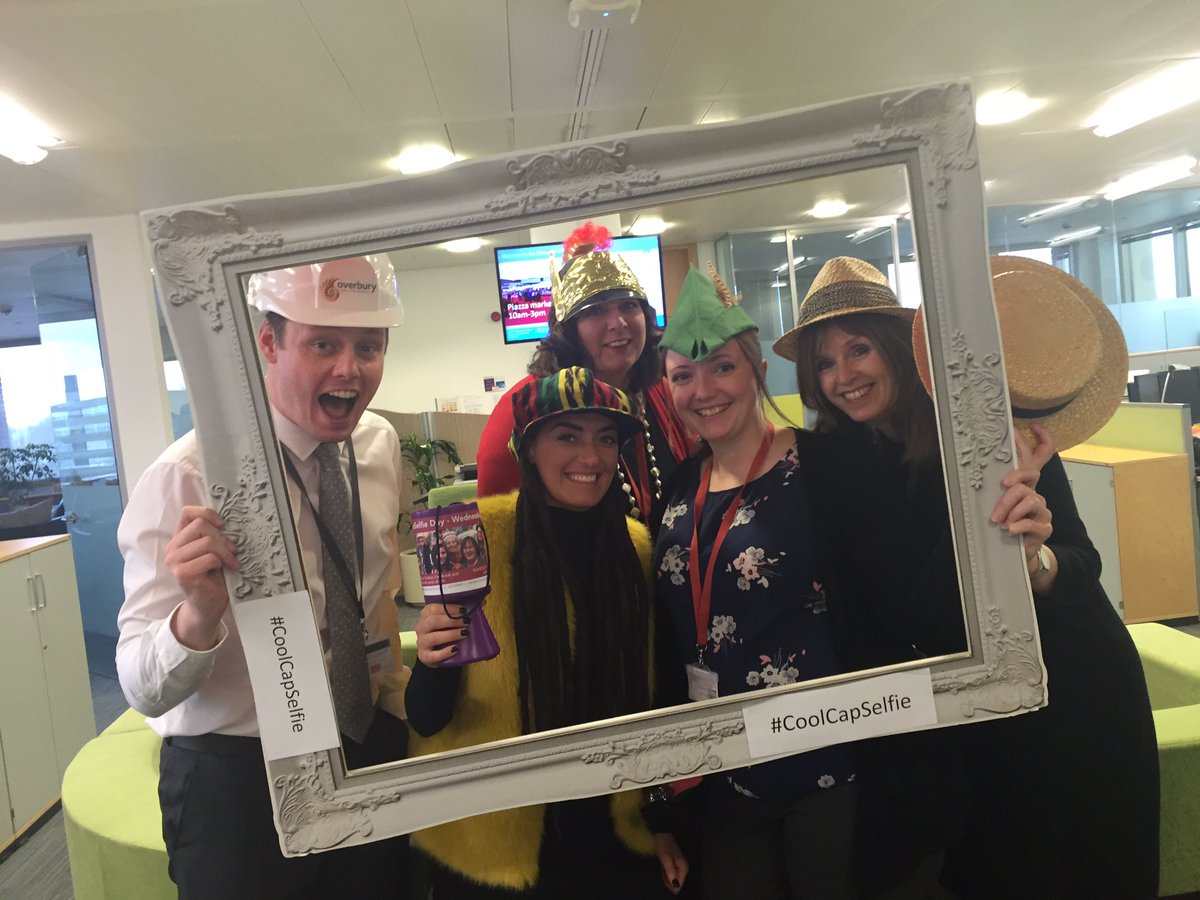 supportwarwick's tweet photo. Some fab members of the executive team and office posing for their #CoolCapSelfie - thanks for your support guys! https://t.co/t7W7JOhTos