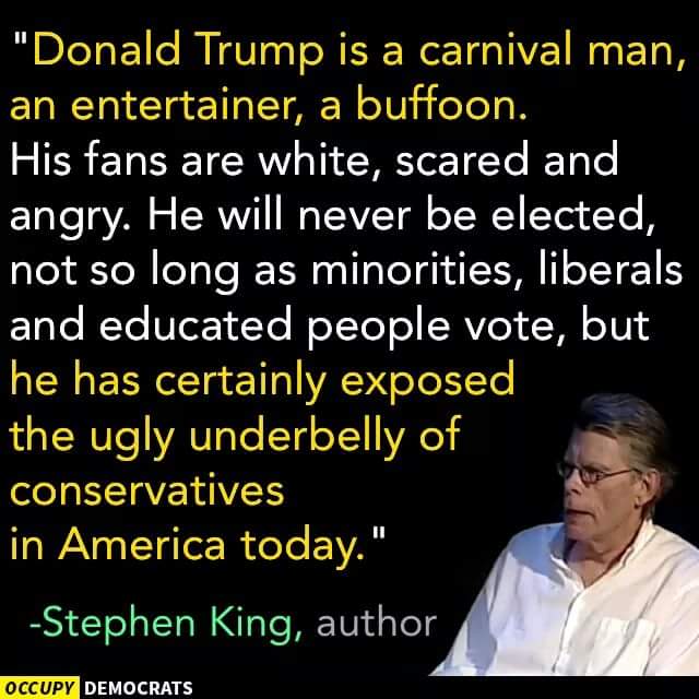 #IfTrumpWins Stephen King will write a horror novel about it @grossala