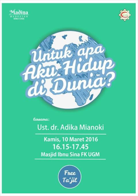 [Info Kajian]
Pernahkah terpikirkan di benak kalian, "Untuk Apa Aku Hidup di Dunia?
#YukNgaji Free Ta'jil