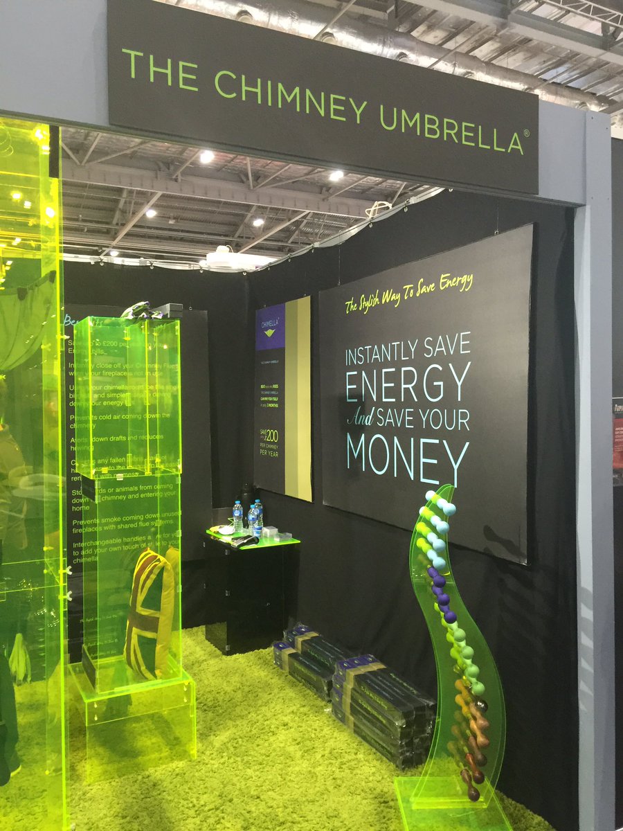 TonyMichaelTBC's tweet photo. The chimney umbrella by @_Chimella_ at @Ecobuild_Now https://t.co/5HXjXimSTn