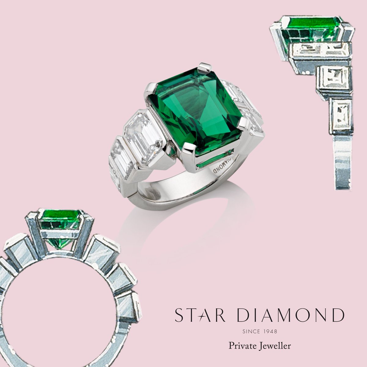 Inspired by geometric shapes and strong colours of the 1920s &amp; 1930s. This is our deco collection! #WeddingWednesday