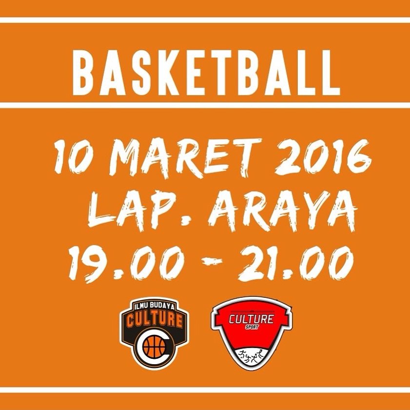 Selamat malam Culture Mania! ini dia jadwal latihan rutin basket FIB UB
#BasketFIB
#SupportFIB
#WeLoveFIB