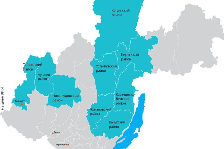 Карта рек иркутской области