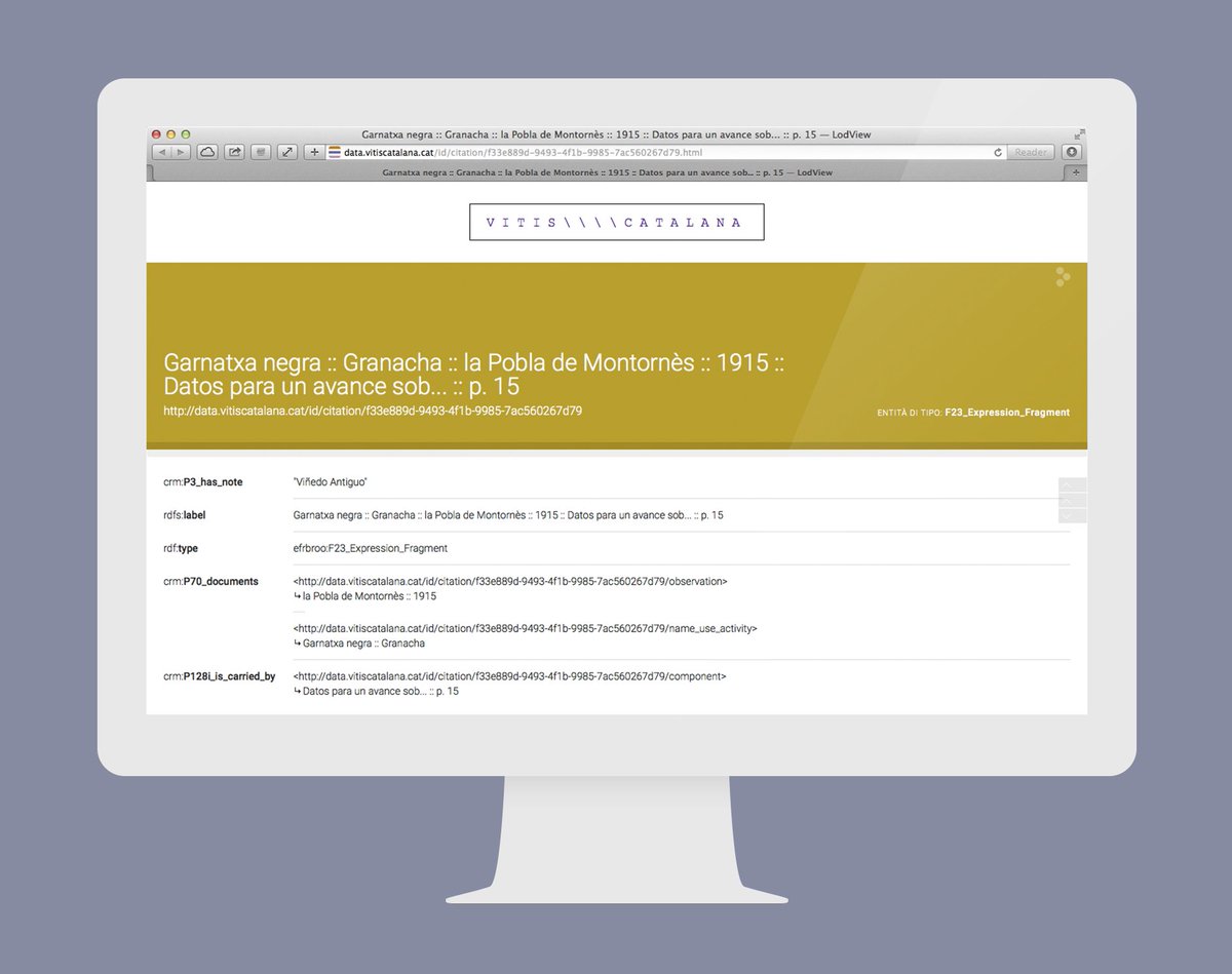 LodLive's tweet photo. #VitisCatalana uses #Lodview for its #LinkedData visualization @vinseum #rdf https://t.co/pJszw69HjV