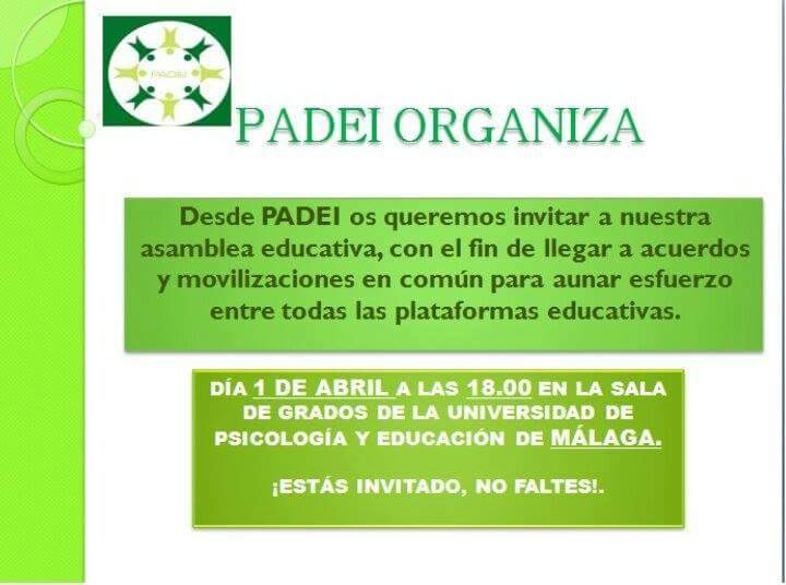 PlataformaPaep's tweet photo. #padei #paep #recortesno #educacionaandalucia #calidadeducativa #noalosrecortes #ustea #cubrirbajasdesdeelprimerdia https://t.co/uIciZhFXBE