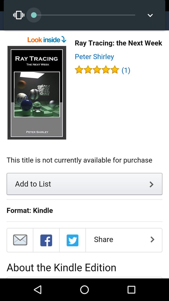 AntoineRoille's tweet photo. @Peter_shirley @AmazonKindle So this is probably a problem with my account. What I see when connected: https://t.co/t7xPzeoMzd