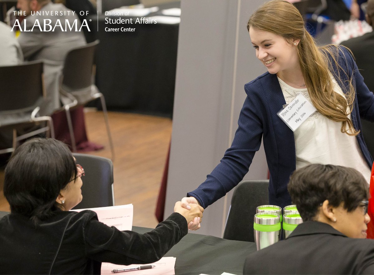 UACareerCenter's tweet photo. PHOTOS: Here's what Education Interview Day (going on now) looks like. Join us! We're in the ballroom till 3. #UAEID https://t.co/Wj1pvsBuXP