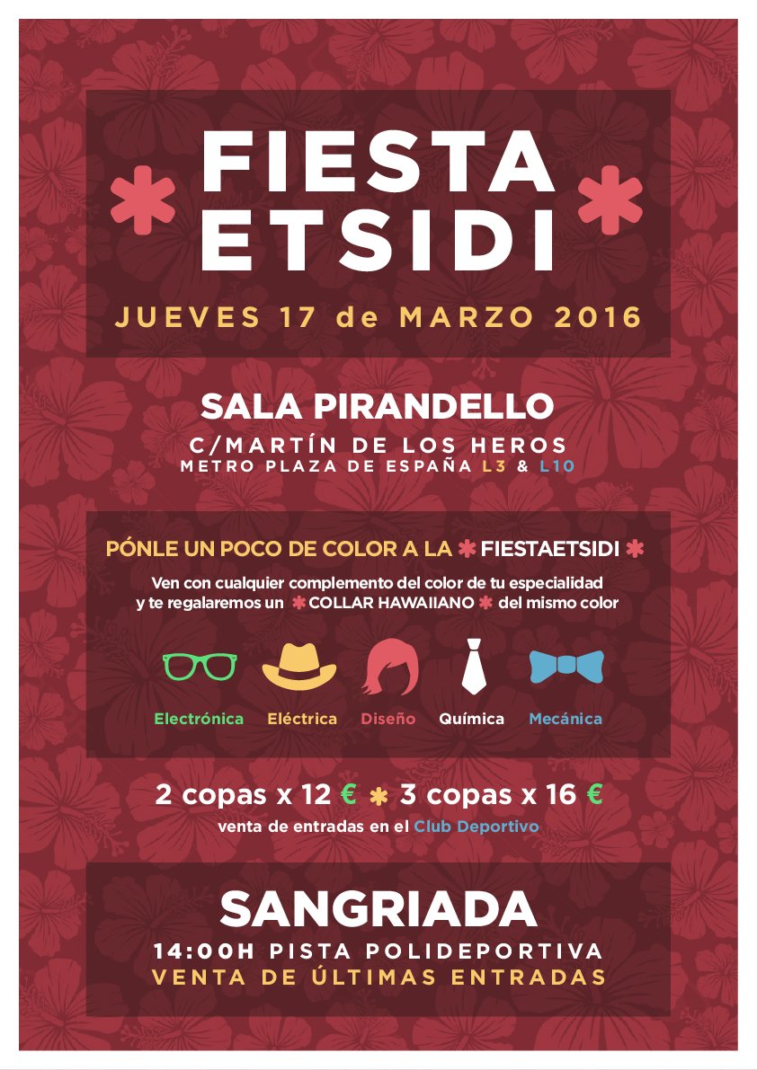 cdetsidi's tweet photo. A la venta las entradas de la #FiestaETSIDI San José 2016! https://t.co/rVuiWkaePk