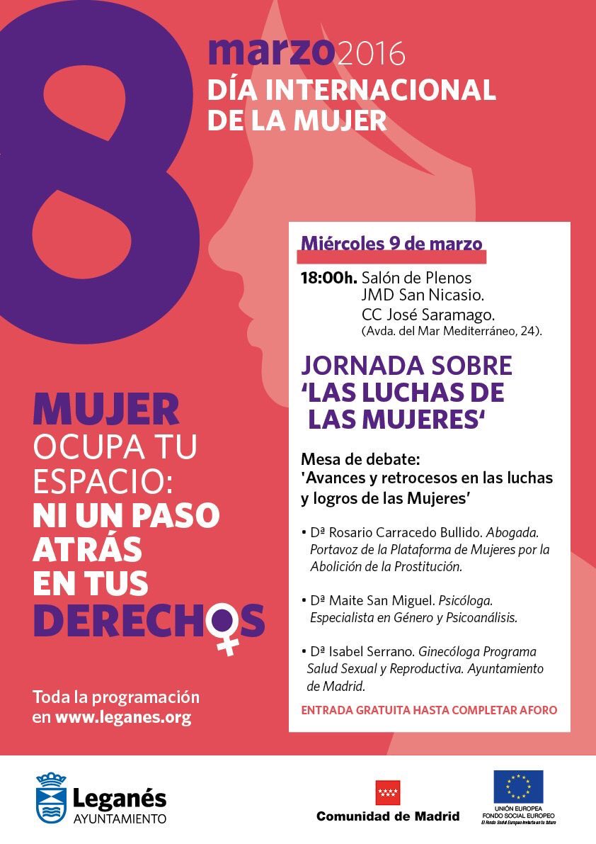 En la JMD de San Nicasio del CC José Saramago se celebra a esta hora la jornada 'Las Luchas de las Mujeres'.