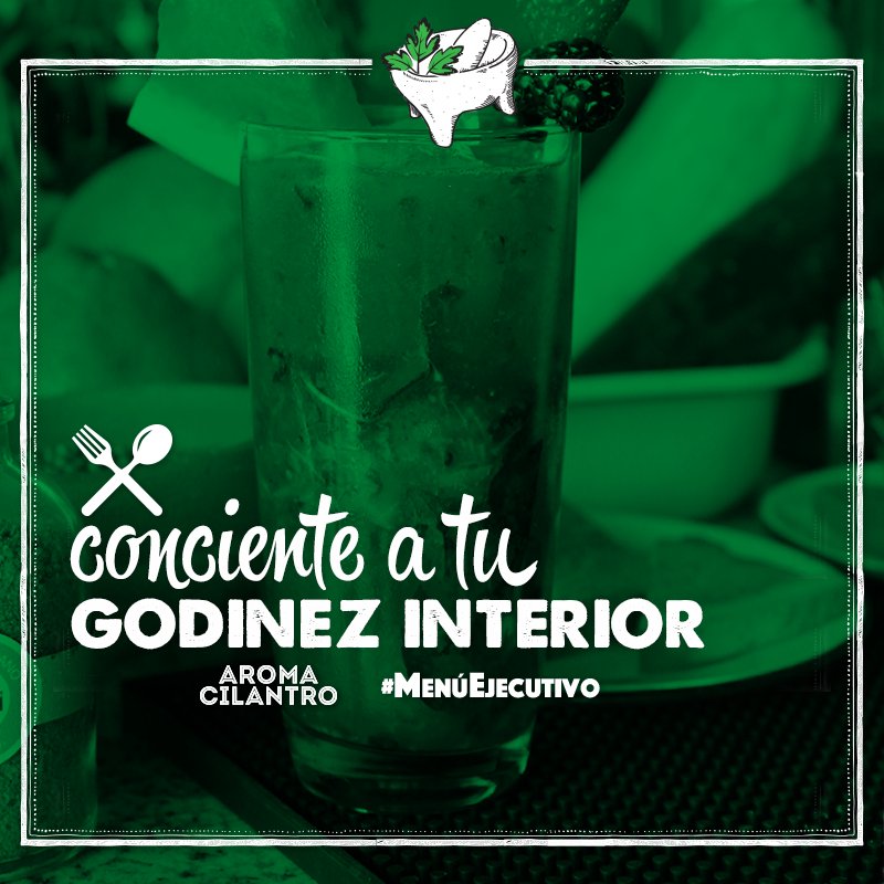 AromaCilantro's tweet photo. ¿Estás pensando qué comer y no te decides?
¡Lánzate por nuestro nuevo menú ejecutivo! https://t.co/jYwCMiidzC
