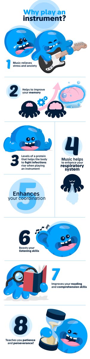 8 awesome reasons to play an instrument #music 
Learn how to play on jellynote.com